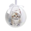 Boule de Noël motif animal mignon avec ruban blanc Ø8cm (4 modèles) < Gifi Outlet