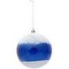 Boule de Noël neige blanche bleue Ø10 cm < Gifi Clearance