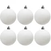 Boule de Noël pailletée blanche Ø6cm x6