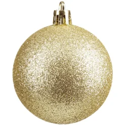 Boule de Noël pailletée dorées Ø6cm x6 < Gifi Online