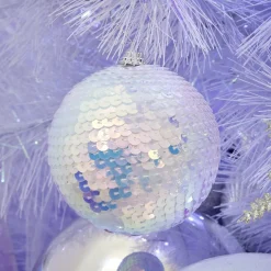 Boule de Noël plastique avec sequins irisés Ø8cm < Gifi Outlet
