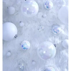 Boule de Noël plastique avec sequins irisés Ø8cm < Gifi Outlet
