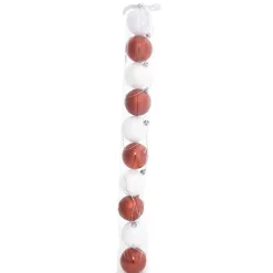 Boule de Noël rouge et blanche x10