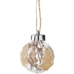 Boule de Noël transparente avec timbres