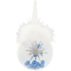 Boule de Noël transparente avec plumes < Gifi Hot