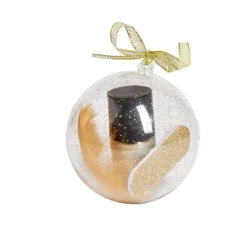 Boule de Noël transparente Ø8cm avec lime et vernis à ongles doré < Gifi Sale