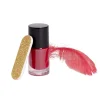 Boule de Noël transparente Ø8cm avec lime et vernis à ongles rouge