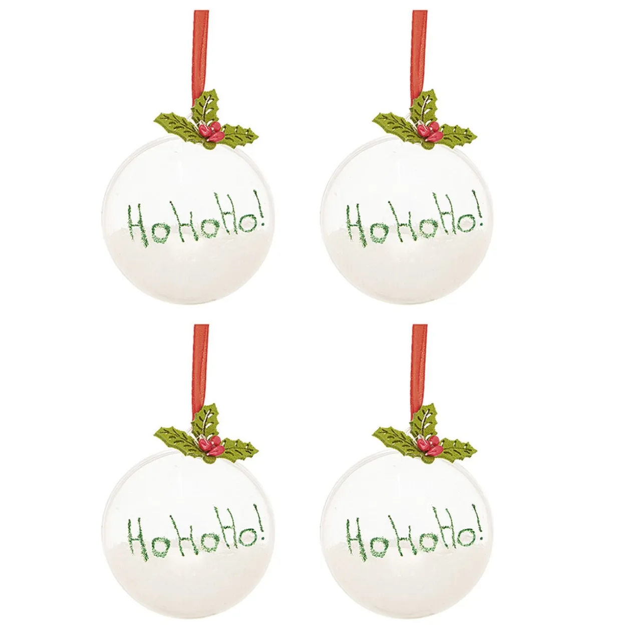 Boule de Noël transparente à garnir x4