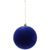 Boule de Noël velours uni Ø10 cm