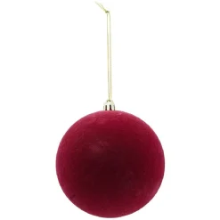 Boule de Noël velours uni Ø10 cm