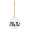 Boule de Noël village Ø8cm