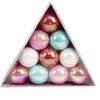 Boule de Noël x10 disco pastel irisées Ø6cm