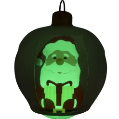 Boule de Noël XL gonflable LED lumineuse Père Noël rouge Ø60cm < Gifi Best