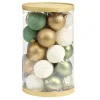 Boule de Noël x25 nature Ø6.5cm