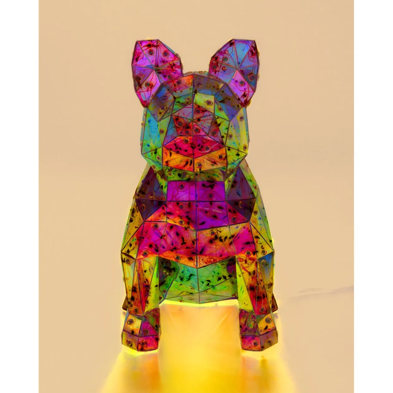 Bouledogue holographique lumineux 150LED