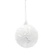 Boule et goutte sapin Noël blanc argent relief < Gifi Discount