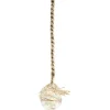 Boule lumineuse avec corde de suspension en jute