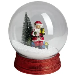 Boule à neige animée lumineuse musicale rouge Ø21cm