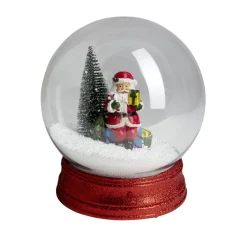 Boule à neige animée lumineuse musicale rouge Ø21cm