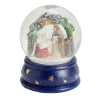 Boule à neige crèche de Noël polyrésine dorée ou bleue Ø10xH13cm (2 modèles) < Gifi New