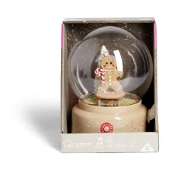Boule à neige lumineuse animée musicale bonhomme pain d'épices - 2 modèles < Gifi Clearance