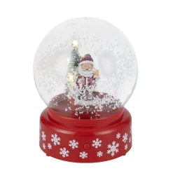 Boule à neige lumineuse animée musicale bonhomme pain d'épices - 2 modèles < Gifi Clearance