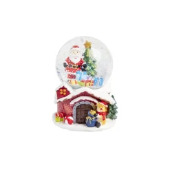 Boule à neige Noël Ø8,3xH10,5 cm (4 modèles)