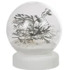 Boule à neige sable design mer avec coquillage LED blanc