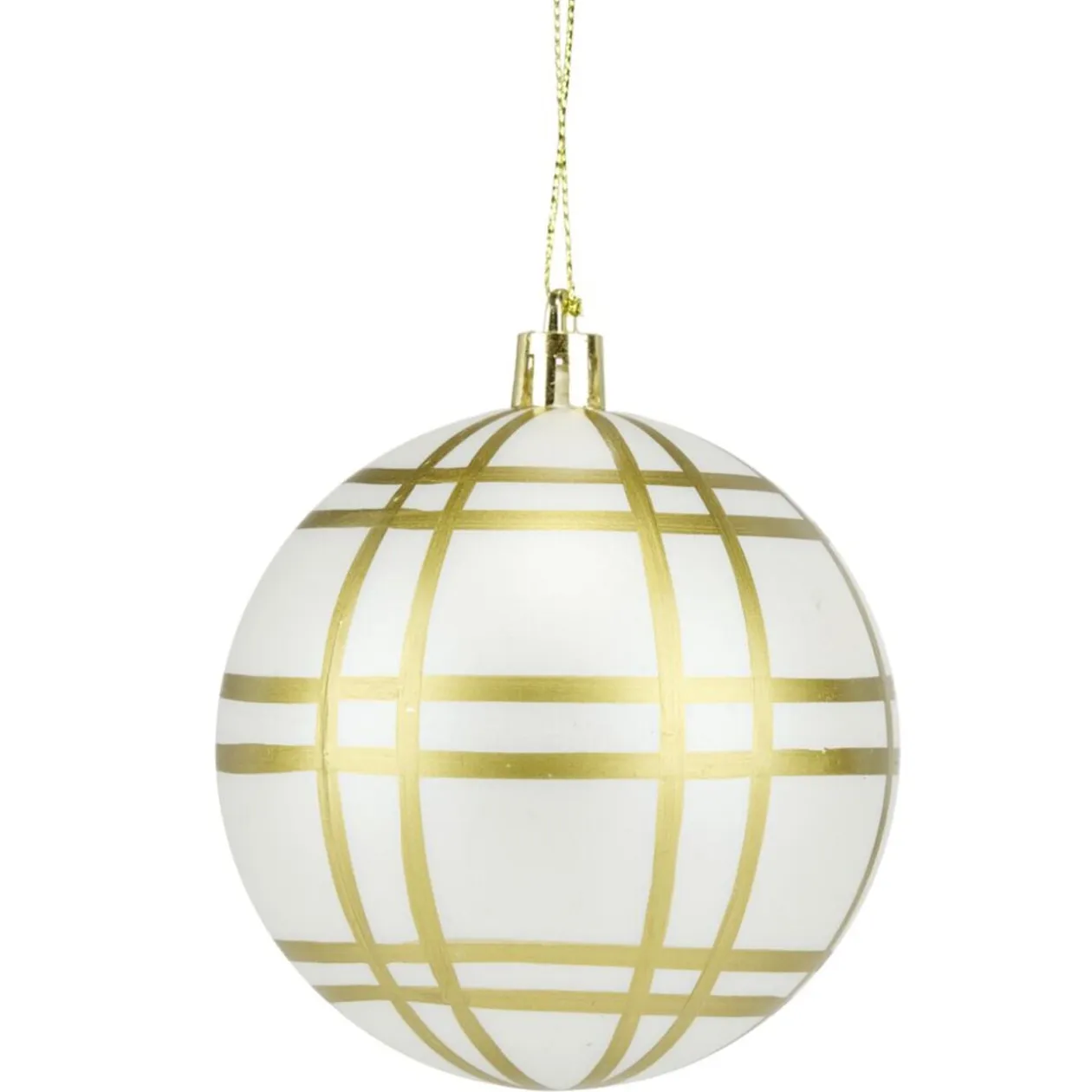 Boule Noël quadrillage Ø8cm (3 modèles)