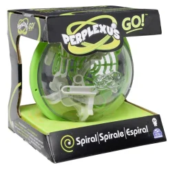 Boule Perplexus 3D 100 défis plastique jaune 23x20cm