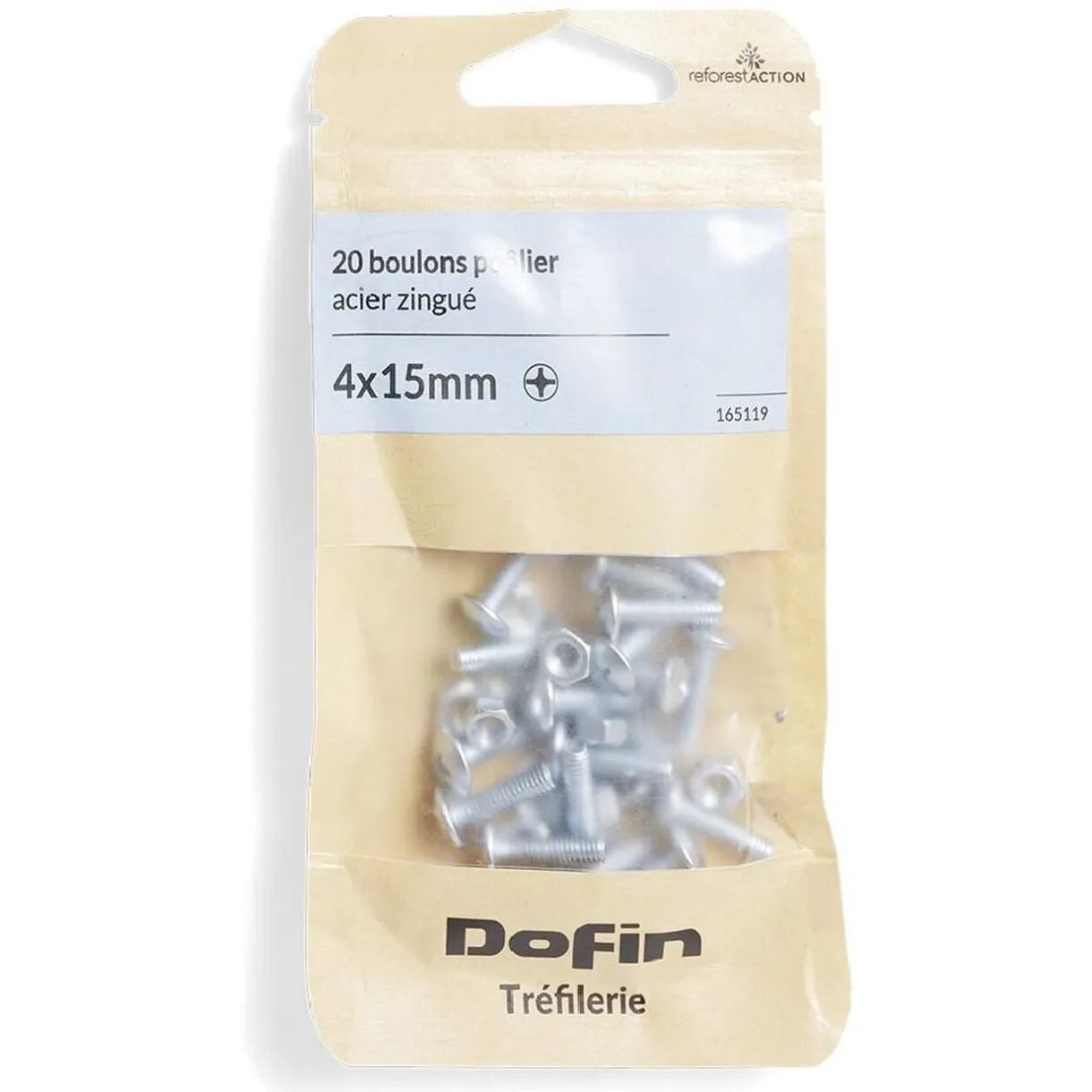 20 boulons poêlier cruciforme acier zingué - 4x15 mm < Gifi Online