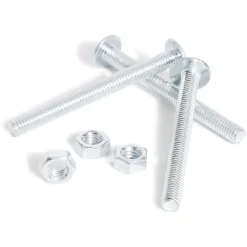 3 boulons poêlier cruciforme acier zingué - 6x60 mm
