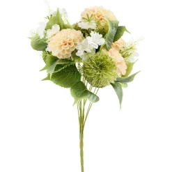 Bouquet artificiel dahlias et petites fleurs 51x28x16cm (2 modèles)
