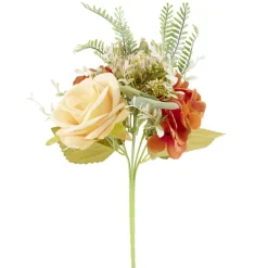Bouquet artificiel roses et petites fleurs Ø26xH41cm (2modèles) < Gifi