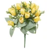 Bouquet artificiel 21 tiges tulipes jaune Ø30xH41cm