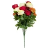 Bouquet de roses artificielles 18 tiges H60cm - 2 modèles