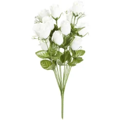 Bouquet de Roses et Gypsophil blanc en polyéthylène < Gifi Outlet