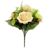 Bouquet fleurs artificielles rose/lys 8 tiges H34cm < Gifi New