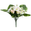 Bouquet fleurs artificielles marguerites et roses 24 têtes H38cm