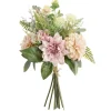 Bouquet floral dalhia fougère tons rose orange Ø22xH40cm < Gifi Hot