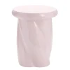 Bout de canapé Creamy plastique blanc Ø33xH40cm < Gifi Best