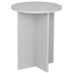 Bout de canapé rond en bois Elton blanc Ø40xH49,5cm < Gifi Hot