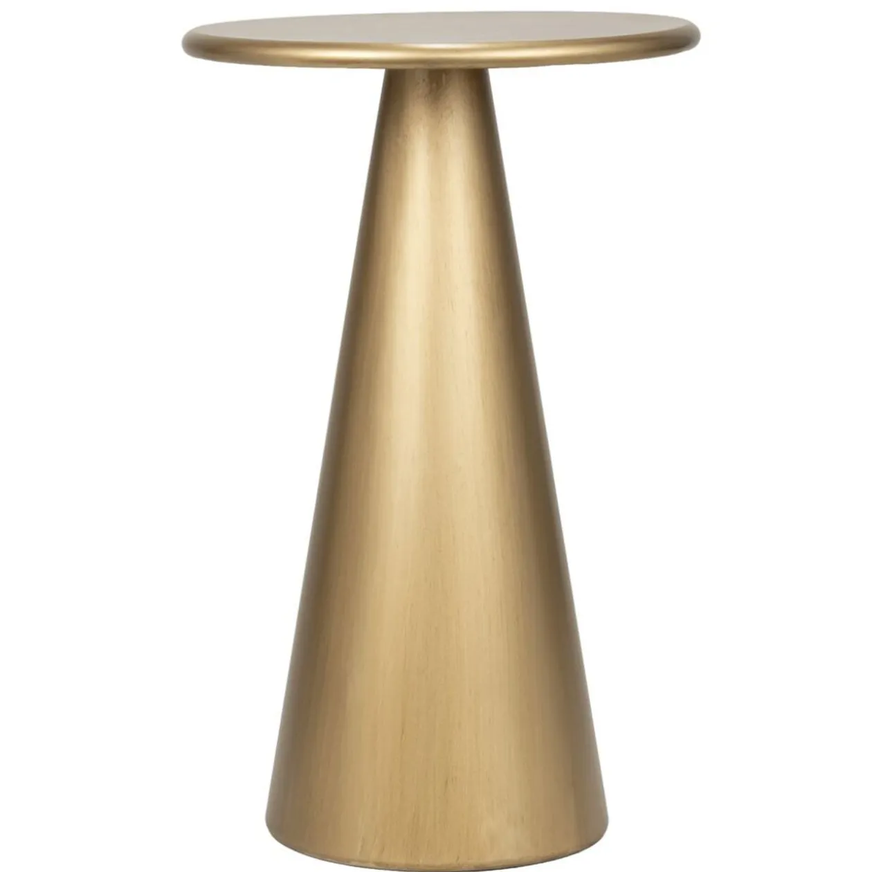 Bout de canapé rond India métal doré Ø32xH51cm