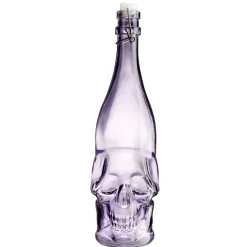 Bouteille en verre Halloween 1L forme crâne violet bouchon métal < Gifi Clearance