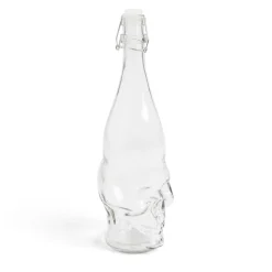 Bouteille Halloween 1L en verre forme tête de mort noire < Gifi Sale
