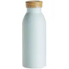 Bouteille isotherme acier avec bouchon en bois 400ml Ø6,7xH18cm < Gifi Online