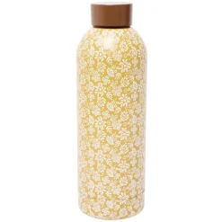 Bouteille isotherme inox 500ml décor tropical ou floral Ø7xH22,5cm (2 modèles)