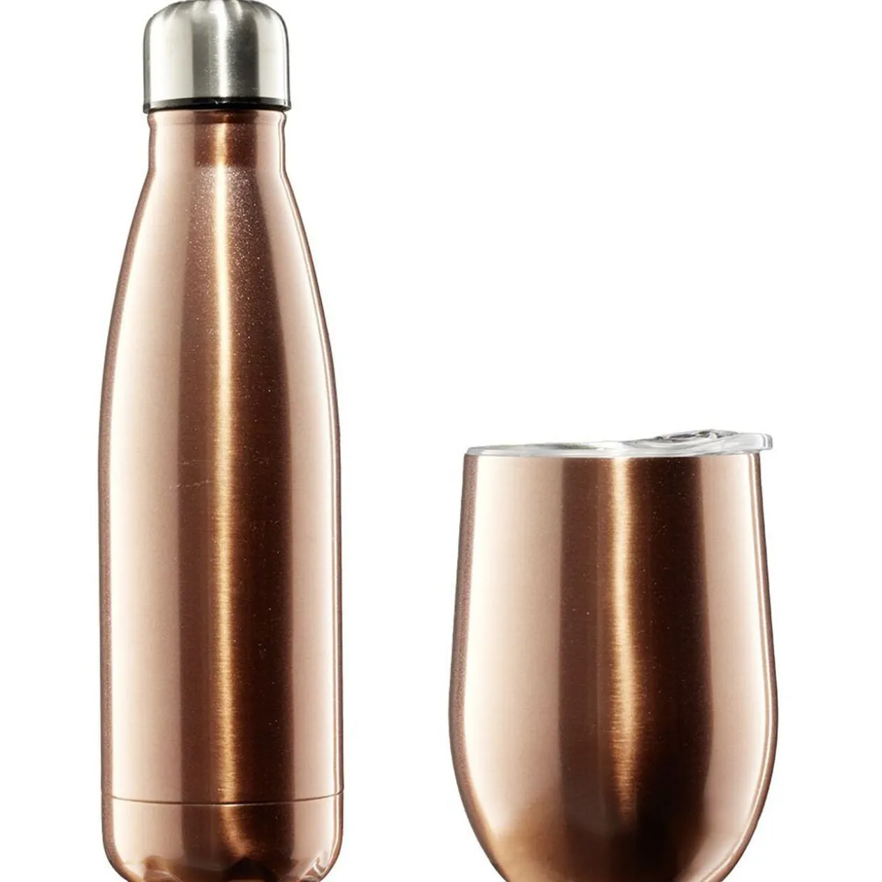 Bouteille isotherme inox 500 ml + tasse 300 ml