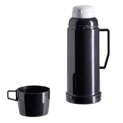 Bouteille isotherme 415ml avec tasse plastique noir < Gifi Clearance
