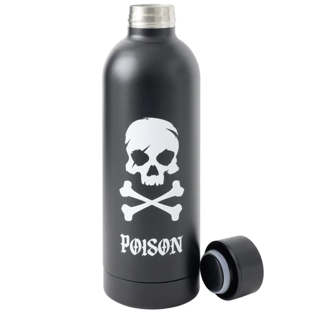 Bouteille isotherme 500ml Halloween inox Ø7xH22cm (2 modèles blanc ou noir) < Gifi Sale